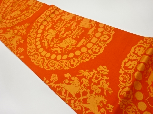 連珠狩猟文織出し袋帯